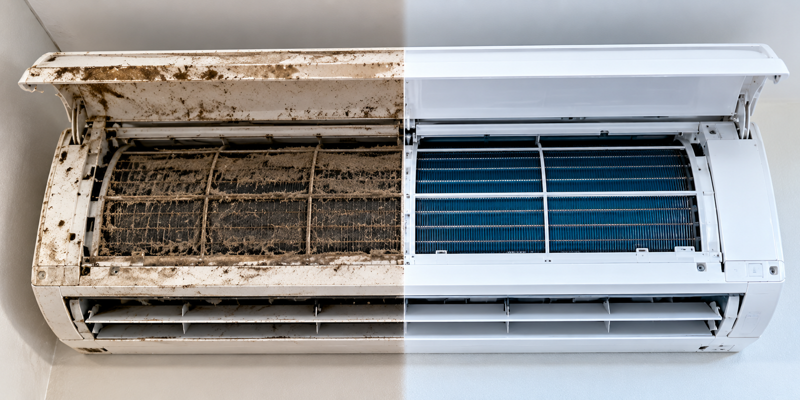 Before AC cleaning demo visual